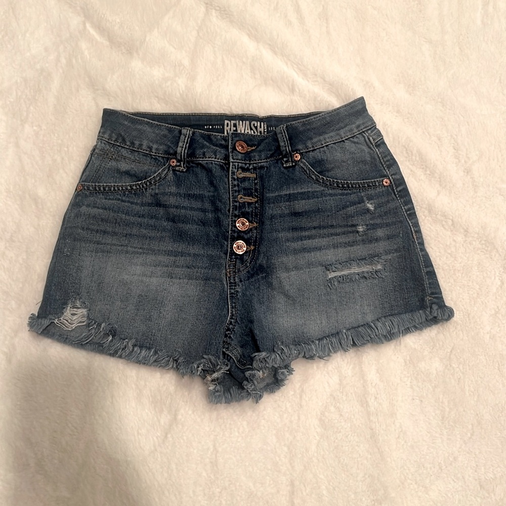 Rewash Super High Rise Vintage Reunion Jean Shorts